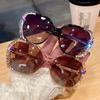 Polarized Rhinestone Sunglasses Ins Sun Protection and Ultraviolet Sunglasses for Women with Big Face Slim with Diamonds