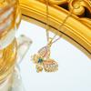 Micro-set Colorful Zircon Butterfly Versatile Necklace Clavicle Chain