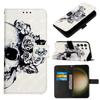 Flower Skull PU Leather Wallet Flip Photo Frame Book Case for iPhone Samsung Huawei Honor Xiaomi Redmi Oppo Vivo Sony Google TCL Infinix...