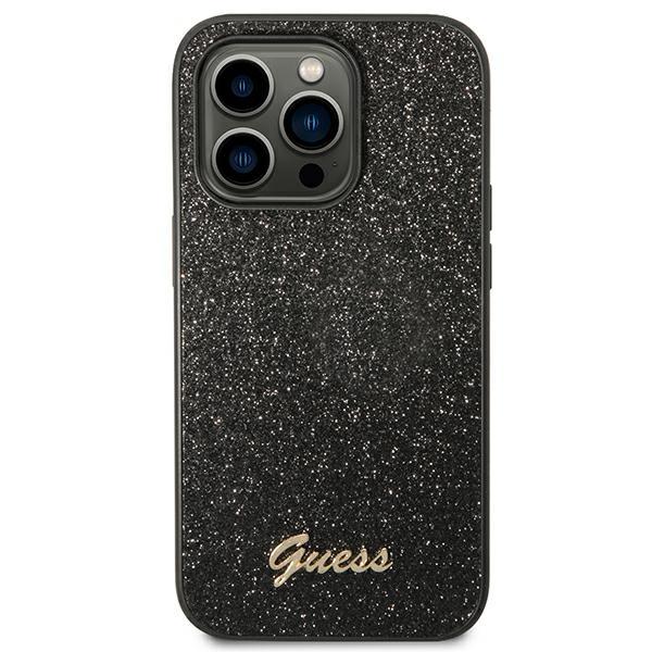 Guess Guhcp14Lhggshk Iphone 14 Pro 6,1 Czarny/Black Hard Case Glitter Script