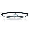 [M8715] - Silver Bracelet 'Romantic Knot' Black Silver - 10x10 Mm