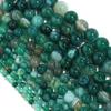 Spring Green Stripe Onyx Agate Beads 4-12mm Loose Stone Beads for Jewelry Making Accessories DIY 15''