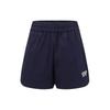 Solid Color Running Elastic Woven Sports Shorts Women Shorts Navy-Blue 24SRC608WGN2