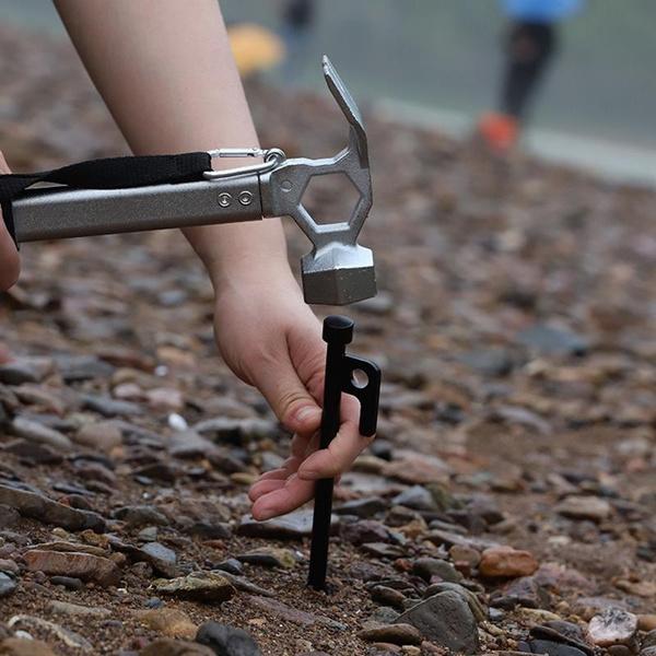 Tent Nails Kit Travel Camping Tent Pegs Steel Stakes Durable Hammock Accessories Hiking Nail High Strength Steel Ground Nail Outdoors Sunshade