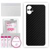 apgo Protective Skin Sticker for the Back Compatible with Nothing Phone 1, Wrap Film, Foil, Vinyl - Pattern Carbon Black
