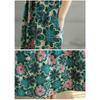 Dimanaf 2025 Summer Plus Size Dress Women Casual Vintage Shirt Dress Loose Basic Flower Printing Dress