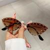 Gradient Cat Eye Sunglasses New Stylish Rhinestones Eyewear Party Sun Glasses  for Women & Men