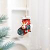 Christmas Creative Pendant Elk Stocking Ornaments Acrylic Flat Christmas Tree Home Ornaments