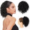 Synthetic Claw Clip In Bun Ponytail Wig Extension Loose Wavy Curly Drawstring Ponytail Wig For Elegant Women Daily Cospaly Party Wear