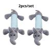 2 Pack Molar Dog Toy Plush Supplies Fit For All Puppy Pet Squeak Chew Toy Funny Durable Chew Elephant Duck Pig Toy Pets Supplies