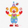 Clip Art Clown Iron On Heat Transfer Printing Vinyl Patches Sticker for Clothes DIY Appliques Washable Patches