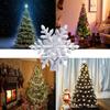 3D Glitter Projection Christmas Tree Toppers Snowflake Stars Party Decor New Xmas Tree Lighting
