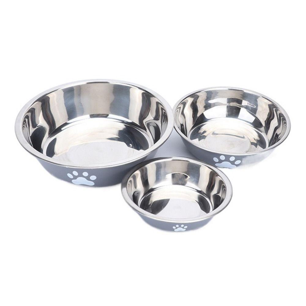 Non-slip Stainless Steel Dog Bowl Large Capacity Cat Feeding Bowl Dog Water Bowl  Home