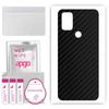 apgo Protective Skin Sticker for the Back Compatible with OnePlus Nord N10 5G, Wrap Film, Foil, Vinyl - Pattern Carbon Black