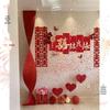Wedding Room Decoration Set: Double Happiness Wall Sticker for Groom's and Bride's Side - Ideal for Bedroom and Living Room