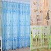 Tulip Flower Voile Curtain Drape Panel Room Sheer Home Door Window Decoration