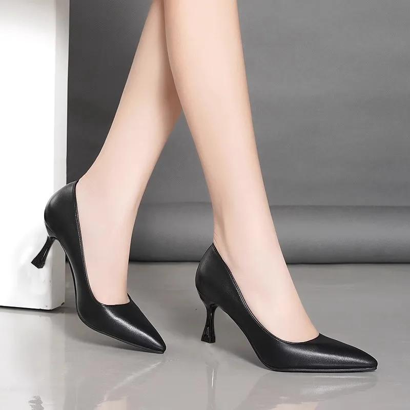 Women Cute Light Weight Slim Spike High Quality Stiletto Heel Shoes Lady Classic Office Career Work Heel Pumps Ba429