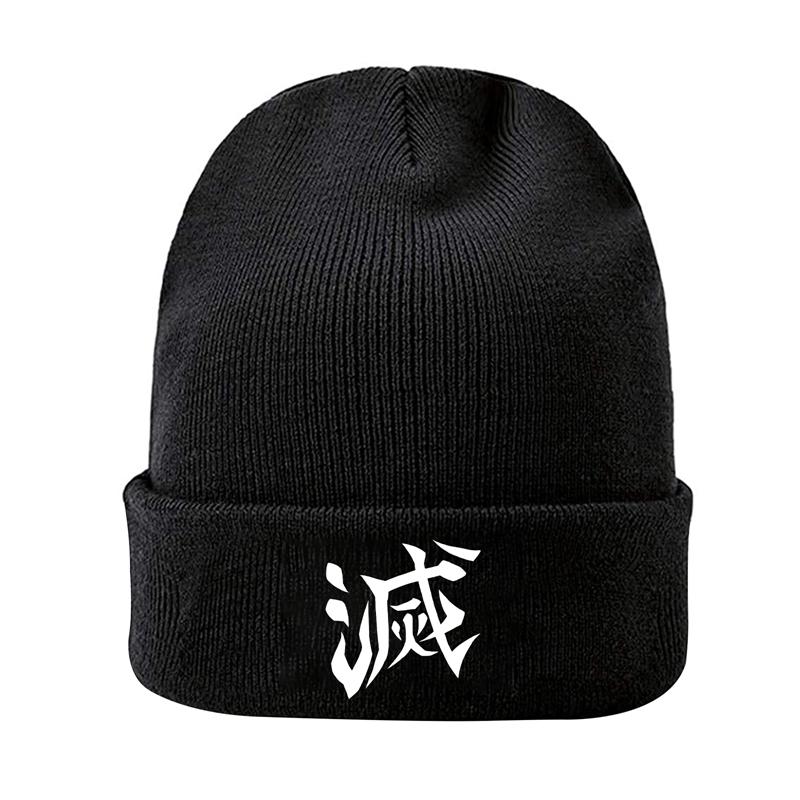 Knit Hat Demon Slayer Kimetsu No Yaiba Anime Winter Warm Beanie Caps Gonpachiro Kamanoko Unisex Women Casual Bonnet