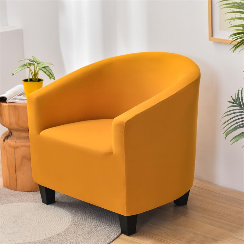 Solid Color Spandex Sofa Cover Relax Stretch Single Seater Club Couch Slipcover for Living Room Elastic Armchair Protector Cover