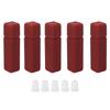 5 Pcs Empty Lip Gloss Tubes Rubber Paint Frosted Texture Refillable Rectangular Lip Balm Bottles