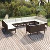 Day and Night - Day and Night Garden Furniture Set 12 Pieces and Brown Synthetic Rattan Cushions