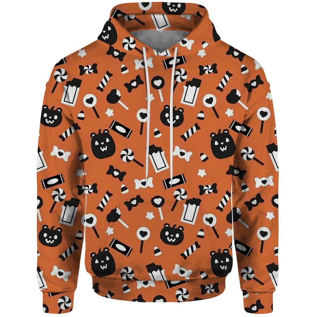 Halloween Skeleton Sweatshirts for Men Aethic Ghost Pumpkin Anime Sweatshirt 2024 New 3D Printed Sweatshirt Hoody Men's Hoodies