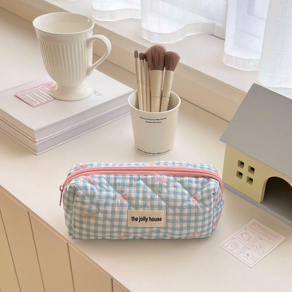 Large Capacity Storage Bag Bowknot Stationery Bag Multi-function Pen Box  Gift