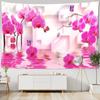 Beautiful White Cloud Rainbow Flower Hanging Cloth Home Wall Decoration Tapestry Office Living Room Tapestry