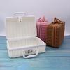 H&K Store Vintage Rattan Woven Storage Case Makeup Holder Suitcase Sundries Organizer Box