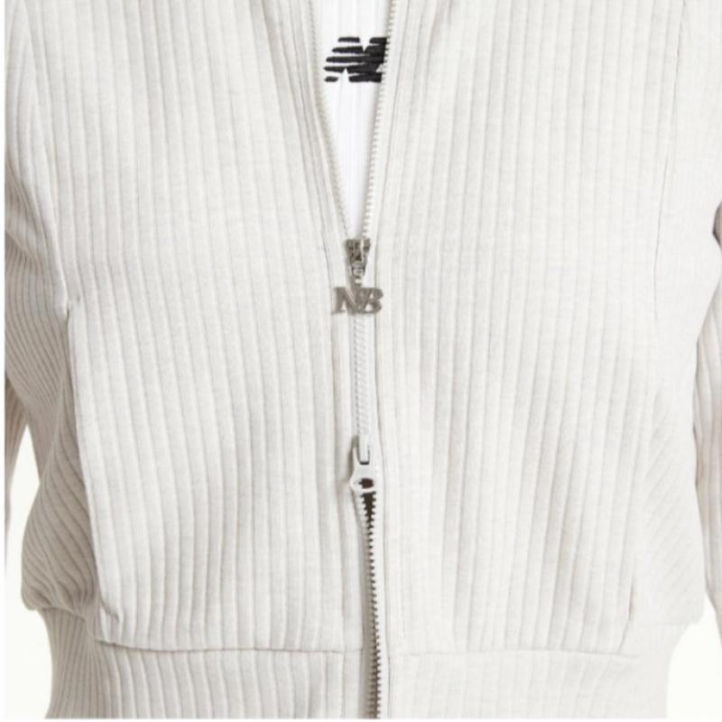 New Balance W Ribbed Collar tWo Way Zip Slim Fit nbmde3W812 Ac