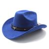 Horn Men'S And Women'S Knight Hat Felt One-Word Hat Top Hump Adjustable Western Cowboy Hat