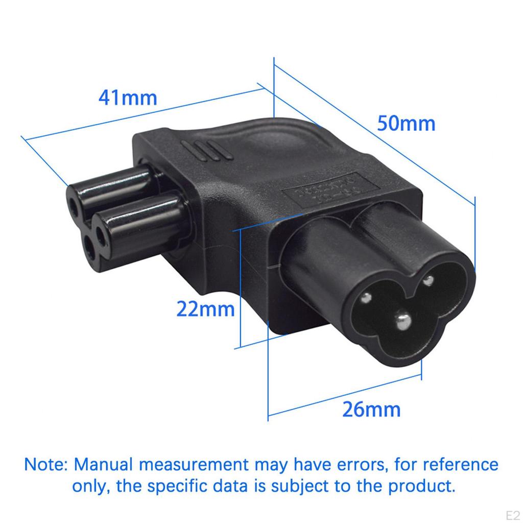 AC Power Plug Adapter Laptop High Temperature Resistance Compact Durable Converter 3 Pin C6