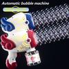 Electric Bubble Machine Flashing Light Music Automatic Bubble Blower Soap Water Bubbles Maker Gun for Children Kid Outdoor Toys