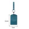 PU Leather Card Holder Keychain Key Ring Door Lock Access Tags ID Card Case Keychain Access Card Bag Key Tag Ring
