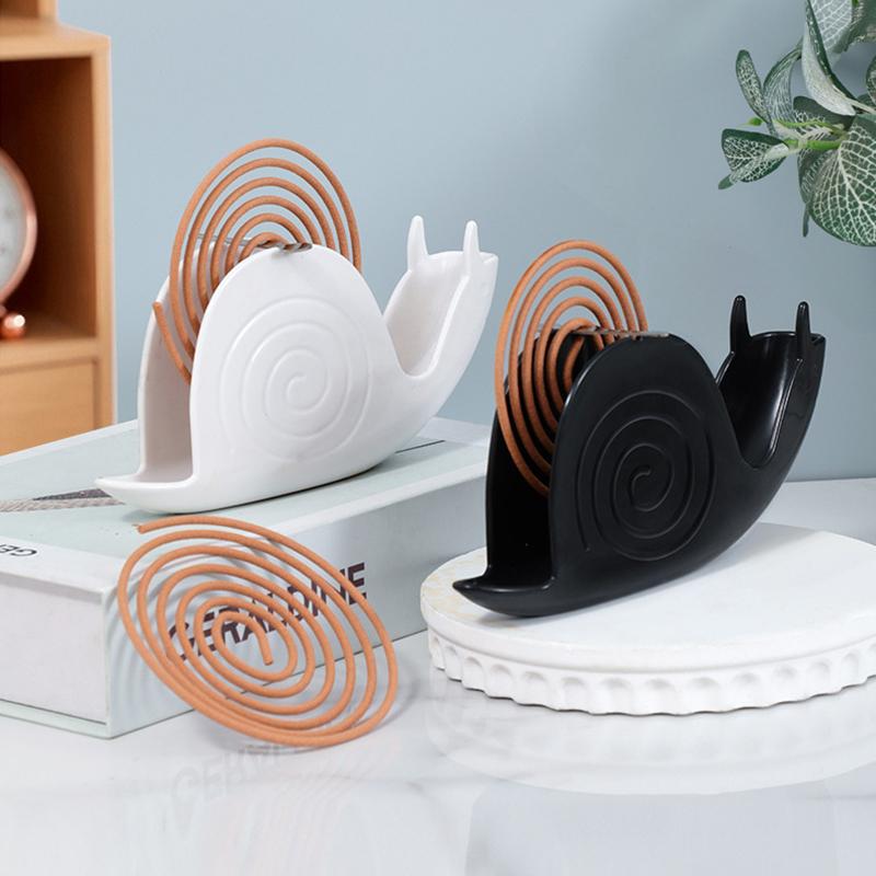 Creative Snail Shape Mosquito Coil Incense Holder Shelf Retro Unique Stand Cute Ornament For Home Bedroom Decoration