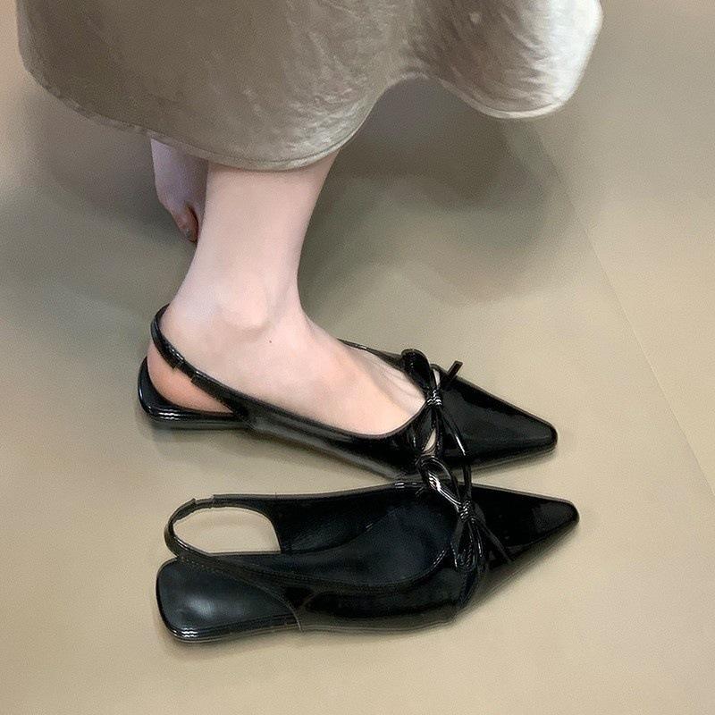 Bow Baotou Sandals Women's 2025 New Niche Design Versatile Commuter Dating Women's Shoes