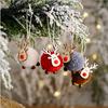 Cute Felt Wooden Elk Xmas Tree Decorations Hanging Pendant Deer Craft Ornament Christmas Decor for Home New Year 2021 Kids Gift