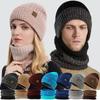 Outdoor Warm Winter Knitted Hat & Scarf Set Stylish Knit Cap For Men Women