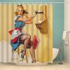 Customized Anime Sexy 3D Printed Shower Curtains Vintage American Girl Beauty Waterproof Polyester Decor Bathroom Curtain