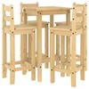 VidaXL Bar Set 5 Pcs Solid Pine Wood 3217069