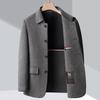 Double-sided Cashmere Coat Men's Autumn and Winter Lapel Casual Wool Jacket Middle-aged Fashion High-end Woolen Coat