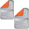 Aluminum Survival Emergency Cold Disaster Prevention Disaster Prevention Insulation Temperature Earthquake Silver 2 Sheet, Sheet, Blanket, Warm,
