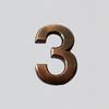 1 PC Waterproof Bronze ABS Plastic Numeral  Room Number Digits Sticker Address Sign Door Plates