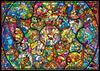 Tenyo In 2000 Piece Jigsaw Puzzle Disney All Star Stained Glass Comes with Glue and Spatula Service Card Included [Made Japan] (73x102cm) D-2000-603