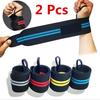 2 Pcs/Set Fitness Wrist Bracer Hand Bands Adjustable Opening Design Sports Weight Lifting Winding