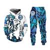 Autumn New Lion Hoodie 3D Printing Men's Sportswear Sweatpants 2PK Set Men Sweatshirt Pullover Fashion Men's Clothing Suit