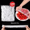 100pcs Disposable Food Cover Food Grade Plastic Elastic Food Lids Wrap Bags Refrigerator Fresh-keep Bag For Fruit Vegetable