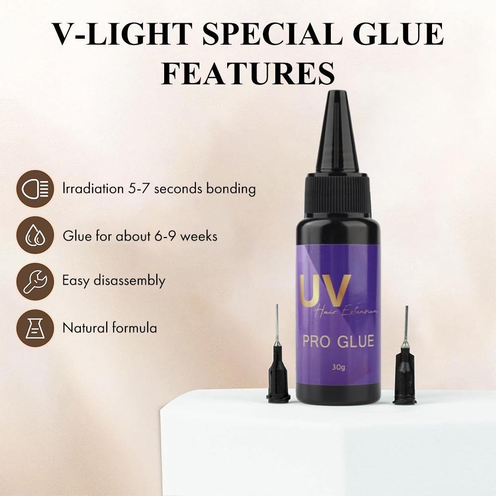 Super Fast Remover UV Hair Extension Tool Kit 30g UV Hair Glue Remover Replacement Accessories for Hair Styling Comb Invisible Hair Extensions