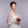 Summer Beige Wedding Lace Appliques Shrug Shawl