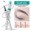 QIC Waterproof Long Lasting Four Bifurcated Head Eyebrow Pencil Makeup Cosmetics